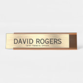 エレガント最高財務責任者の氏名プレート デスクネームプレート (正面)