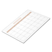 エレガント月空白の単位の予定表プランナー ノートパッド (アングル)