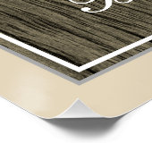 エレガント木フェイク、フェイク金ゴールド79誕生日+名前 ポスター (コーナー)