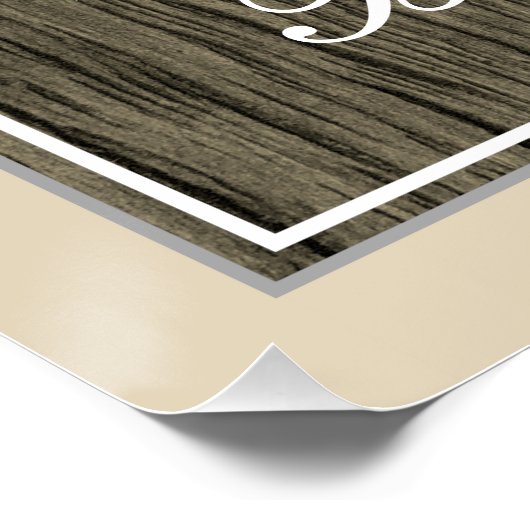 エレガント木フェイク、フェイク金ゴールド79誕生日+名前 ポスター (コーナー)