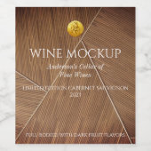 エレガント木柄のカスタムワインラベル ワインラベル (シングルラベル)