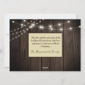 エレガント木素朴のクリスマスファミリー2写真 シーズンカード (裏面)