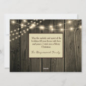 エレガント木素朴のクリスマスファミリー2写真 シーズンカード (裏面)