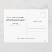 エレガント木素朴のクリスマスファミリー2写真 シーズンポストカード (裏面)