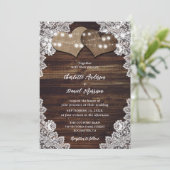 エレガント木素朴フローラレースラ結婚イト 招待状 (スタンド正面)