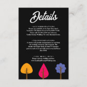 エレガント木素朴黒秋の結婚式 エンクロージャーカード (正面)