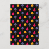 エレガント木素朴黒秋の結婚式 エンクロージャーカード (裏面)