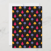 エレガント木素朴黒秋の結婚式 招待状 (裏面)