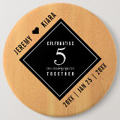 エレガント木結婚祭 缶バッジ (正面)