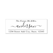 エレガント未来モダンのミセス結婚ズ セルフインキングスタンプ (デザイン)