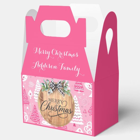 エレガント松のパターン（の模様が）ある花箱 フェイバーボックス (オープン)