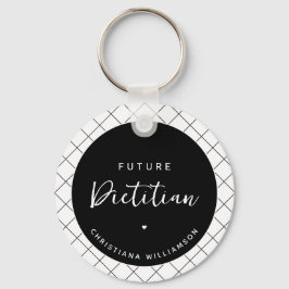 エレガント栄養士パーソナライズされた キーホルダー