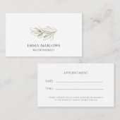 エレガント栄養士事業とアポイントメントカード 名刺 (正面/裏面)