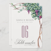 エレガント株の結婚表番号 招待状 (正面/裏面)