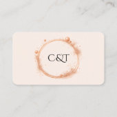 エレガント桃の結婚スパークル書道 プレイスカード (裏面)