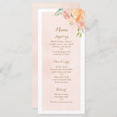 エレガント桃の花婚披露宴 メニュー (正面/裏面)