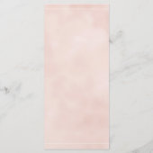 エレガント桃ホワイトフラワーレース結婚フレームのメニュー プログラム (裏面)