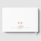 エレガント桃淡い色のバラスモール結婚ズフォイル ゲストブック (裏面)