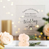 エレガント桃淡い色のバラレースのよう書道結婚の アクリル招待状