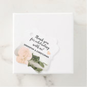 エレガント桃淡い色のバラ結婚サンキュー フェイバータグ (インサイチュ)
