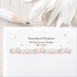エレガント桜さくらんぼブロッサム結婚の住所 ラベル