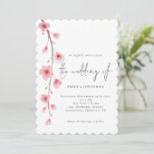 エレガント桜さくらんぼブロッサム結婚ズ 招待状 (スタンド正面)