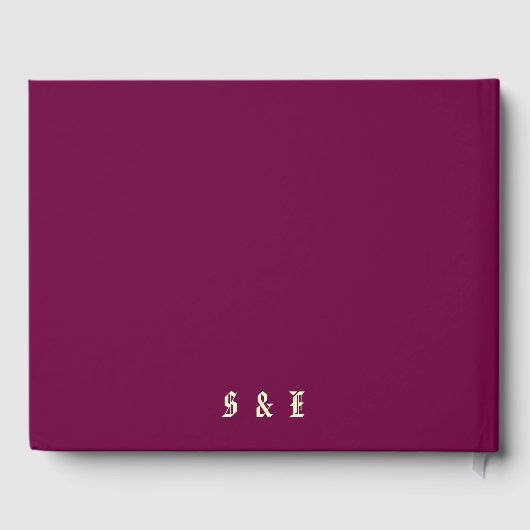 エレガント桜ピンクフローラさくらんぼ結婚ブロッサム ゲストブック (裏面)