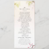 エレガント桜ピンクフローラさくらんぼ結婚ブロッサム プログラム (裏面)