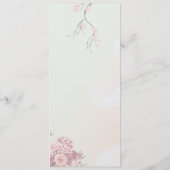 エレガント桜ピンクフローラさくらんぼ結婚ブロッサム メニュー (裏面)