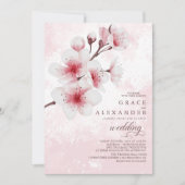 エレガント桜分岐モダン招待状 招待状 (正面)