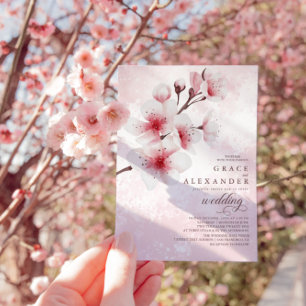 エレガント桜分岐モダン招待状 招待状