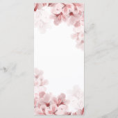 エレガント桜分岐モダン春の結婚式 メニュー (裏面)