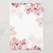 エレガント桜分岐モダン春の結婚式 メニュー (裏面)