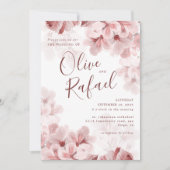 エレガント桜分岐モダン春 招待状 (正面)