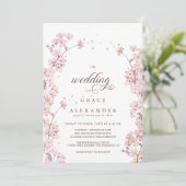 エレガント桜分岐モダン春 招待状 (スタンド正面)