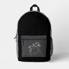 エレガント桜：着物の女性とさくらんぼの花 プリントバックパック