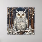 エレガント棒白樹林冬 キャンバスプリント (正面)