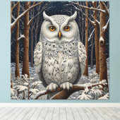 エレガント棒白樹林冬 キャンバスプリント (インサイチュ (ウッドフロア))