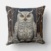 エレガント棒白樹林冬 クッション (裏面)