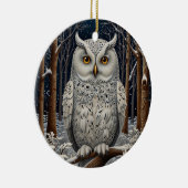 エレガント棒白樹林冬 セラミックオーナメント (右)