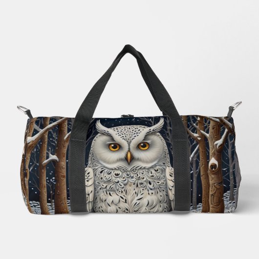 エレガント棒白樹林冬 ダッフルバッグ (正面)