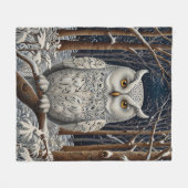 エレガント棒白樹林冬 フリースブランケット (正面(横))