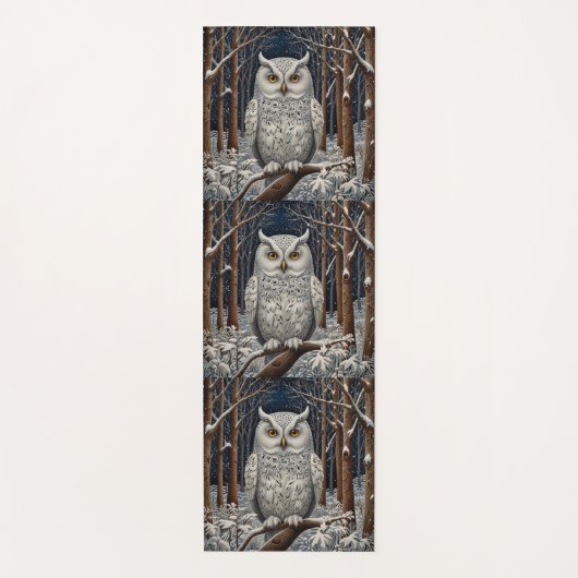 エレガント棒白樹林冬 ヨガマット (正面)