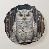 エレガント棒白樹林冬 ラウンドクッション (裏面)