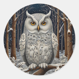 エレガント棒白樹林冬 ラウンドシール
