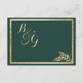 エレガント森の緑のゴールデンリーフ詳細カード エンクロージャーカード (裏面)