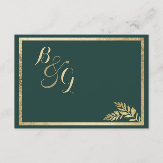 エレガント森の緑のゴールデンリーフ詳細カード エンクロージャーカード (裏面)