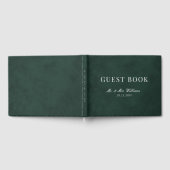 エレガント森の緑の水の結婚色 ゲストブック (全面)