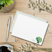 エレガント植物の愛シンプル者パーソナライズされた ノートカード