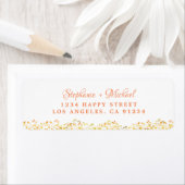 エレガント植物の秋の緑離れの ラベル (インサイチュ)